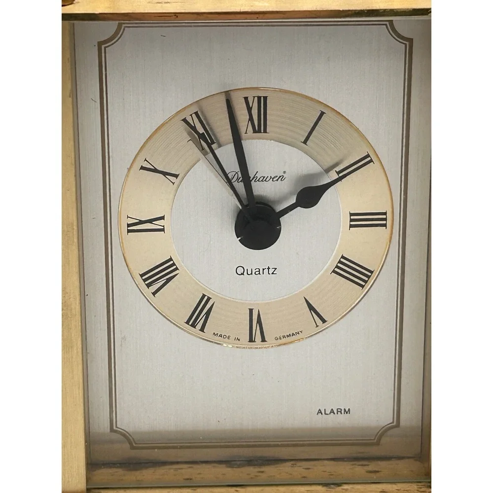 Vintage Dunhaven Quartz Alarm Clock Gemany Size 4